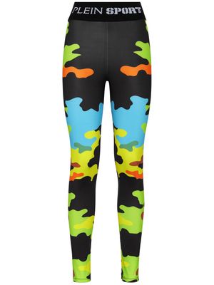 Plein Sport camouflage-print leggings - Black