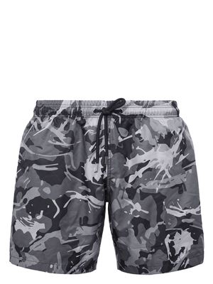 Plein Sport camouflage-print swim shorts - Black