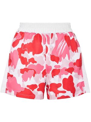 Plein Sport camouflage-print track shorts - Pink