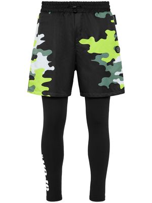 Plein Sport camouflage running trousers - Black