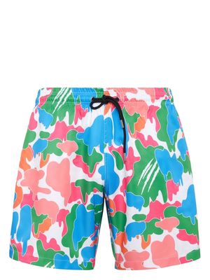 Plein Sport Camouflage swim shorts - Blue