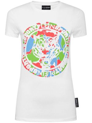 Plein Sport Carbon Tiger cotton T-shirt - White