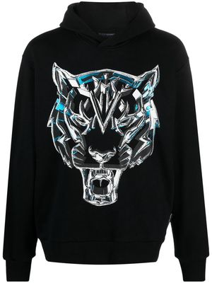 Plein Sport Chrome Tiger cotton sweatshirt - Black