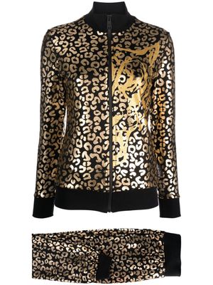 Plein Sport leopard-print tracksuit set - Black