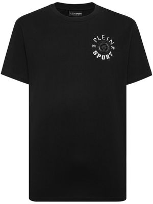 Plein Sport logo-appliqué cotton T-shirt - Black