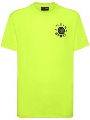 Plein Sport logo-appliqué cotton T-shirt - Yellow