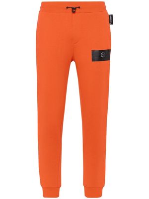 Plein Sport logo-appliqué drawstring-waist track pants - Orange