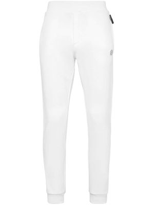 Plein Sport logo-appliqué elasticated-waist track pants - White