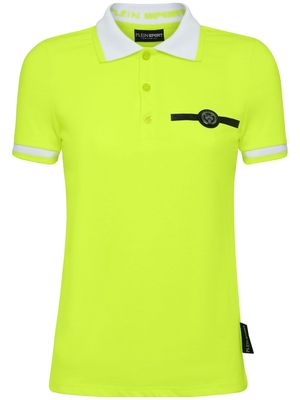 Plein Sport logo-appliqué polo shirt - Yellow