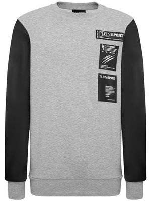 Plein Sport logo-appliqué sweatshirt - Grey