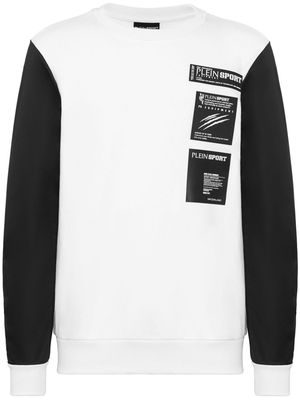 Plein Sport logo-appliqué sweatshirt - White