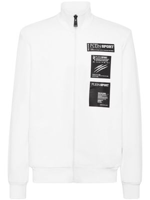 Plein Sport logo-appliqué track jacket - White