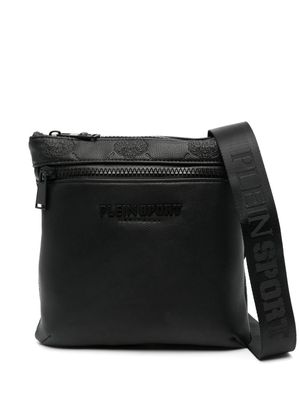 Plein Sport logo-lettering messenger bag - Black