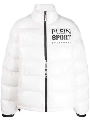 Plein Sport logo padded jacket - White