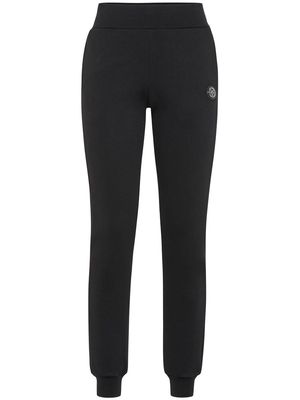 Plein Sport logo-patch elasticated-waistband leggings - Black