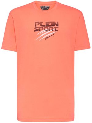 Plein Sport logo-patch round-neck T-shirt - Orange