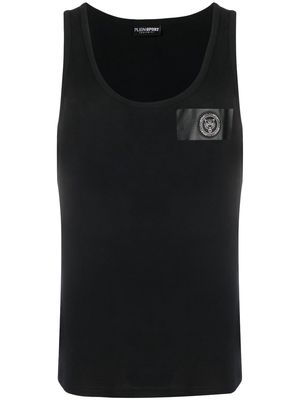 Plein Sport logo-patch tank top - Black