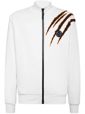 Plein Sport logo-patch track jacket - White