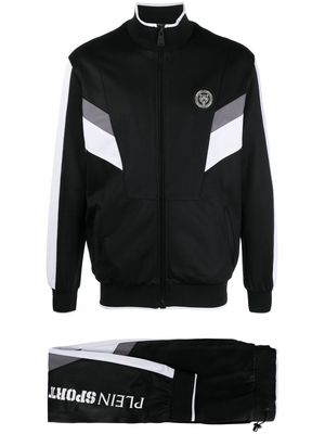 Plein Sport logo-patch tracksuit set - Black