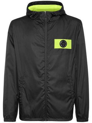 Plein Sport logo-patch windbreaker jacket - Black
