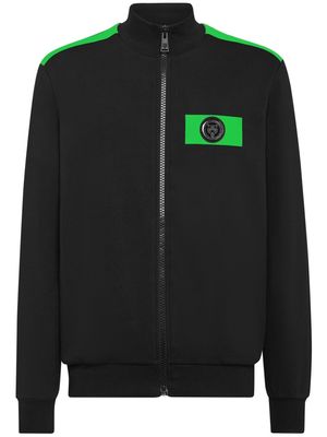 Plein Sport logo-plaque jacket - Black