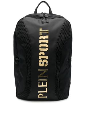 Plein Sport logo-print backpack - Black