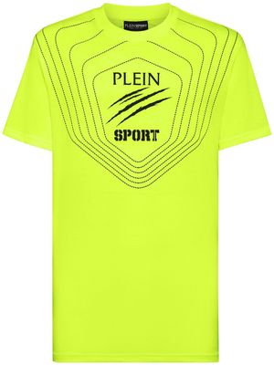 Plein Sport logo-print cotton T-shirt - Yellow