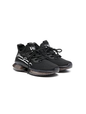 Plein Sport logo-print lace-up sneakers - Black
