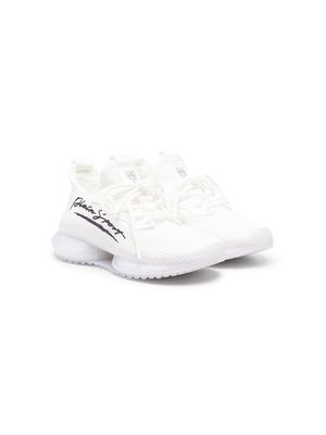 Plein Sport logo-print lace-up sneakers - White