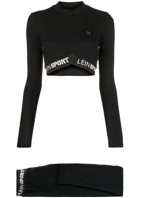 Plein Sport logo-print leggings set - Black