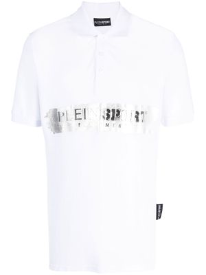 Plein Sport logo-print short-sleeved polo shirt - White