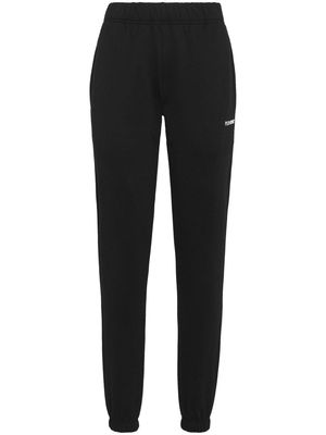 Plein Sport logo-print skinny track pants - Black