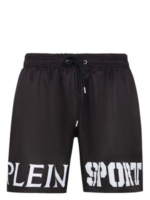 Plein Sport logo-print swimming shorts - Black