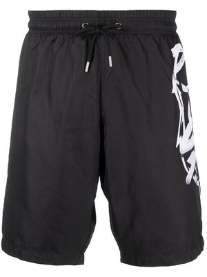 Plein Sport logo-print swimming trunks - Black