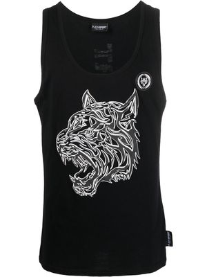 Plein Sport logo-print tank top - Black