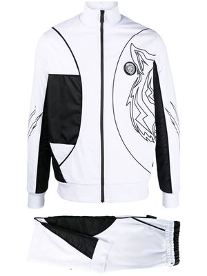 Plein Sport logo-print track suit - White