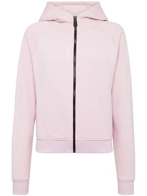 Plein Sport logo-print zipped hoodie - Pink