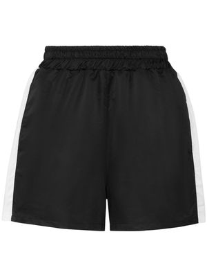 Plein Sport logo-tape running shorts - Black