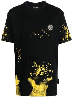 Plein Sport paint splatter-print short-sleeved T-shirt - Black