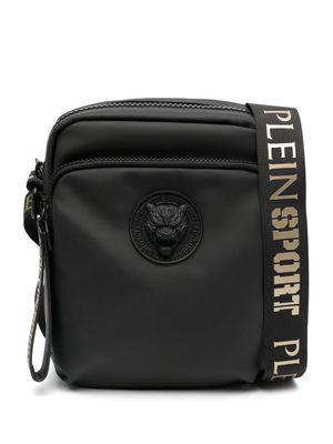 Plein Sport rubberised-tiger cross body bag - Black