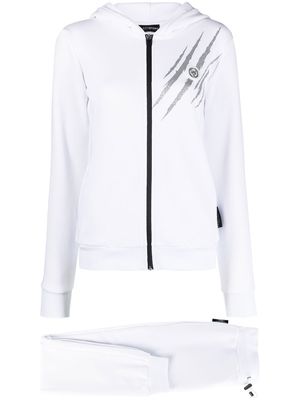 Plein Sport Scratch cotton jogging tracksuit - White