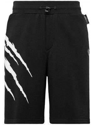 Plein Sport Scratch elastic-waist shorts - Black