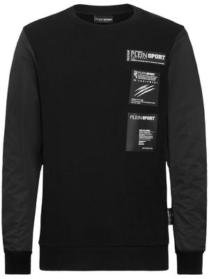 Plein Sport Scratch logo-patch sweatshirt - Black