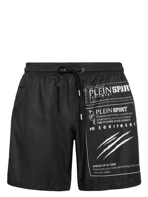 Plein Sport Scratch swim shorts - Black