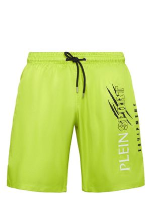 Plein Sport Scratch swim shorts - Green