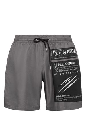 Plein Sport Scratch swim shorts - Grey