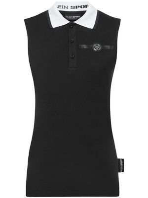 Plein Sport sleeveless polo top - Black