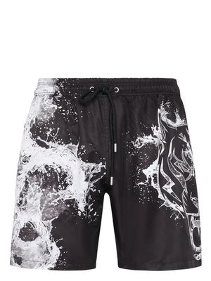 Plein Sport Splash Extreme drawstring swim shorts - Black