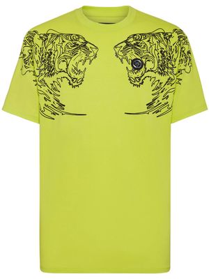 Plein Sport SS Tiger cotton T-shirt - Yellow