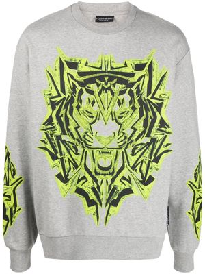 Plein Sport Thunder Tiger cotton blend sweatshirt - Grey